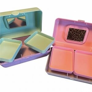2 Colorful Makeup Organizers with Mirror